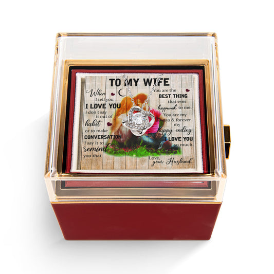 To my Wife Rotating Rose Gift Box