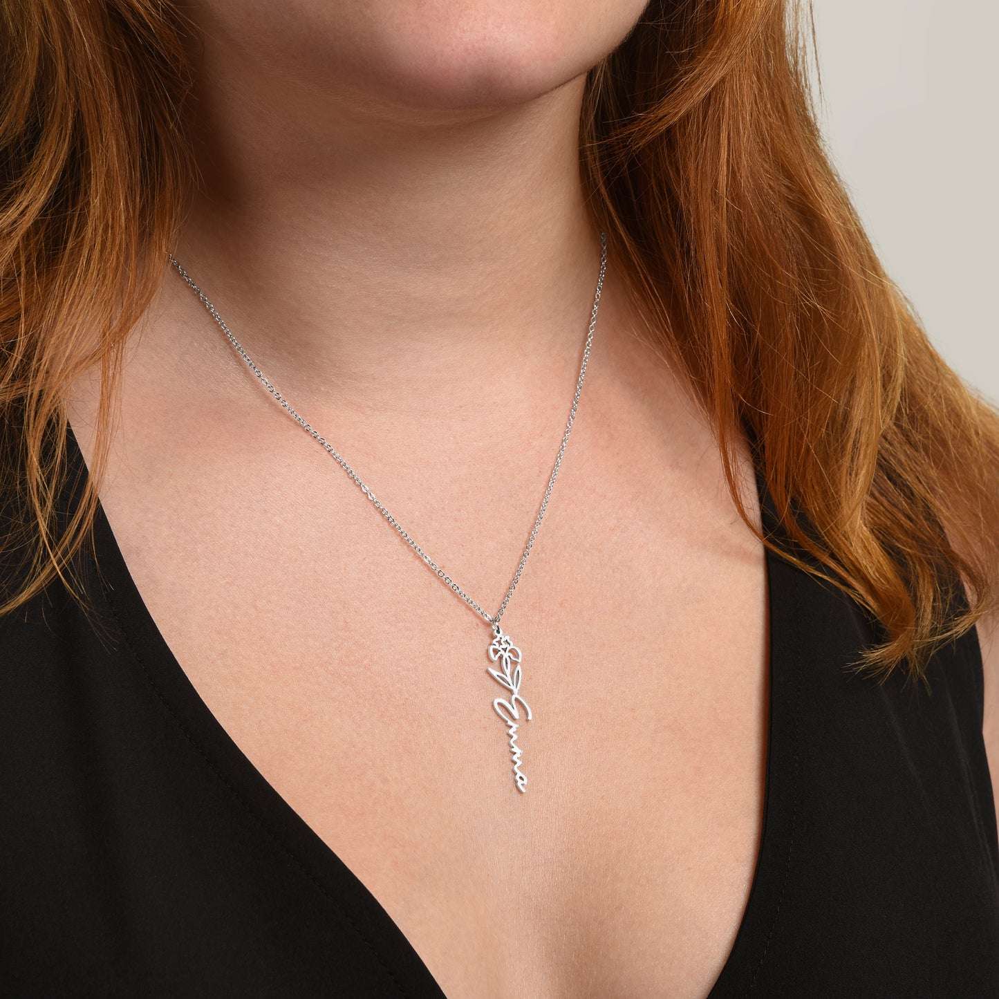 To my mom - Flowername Necklace