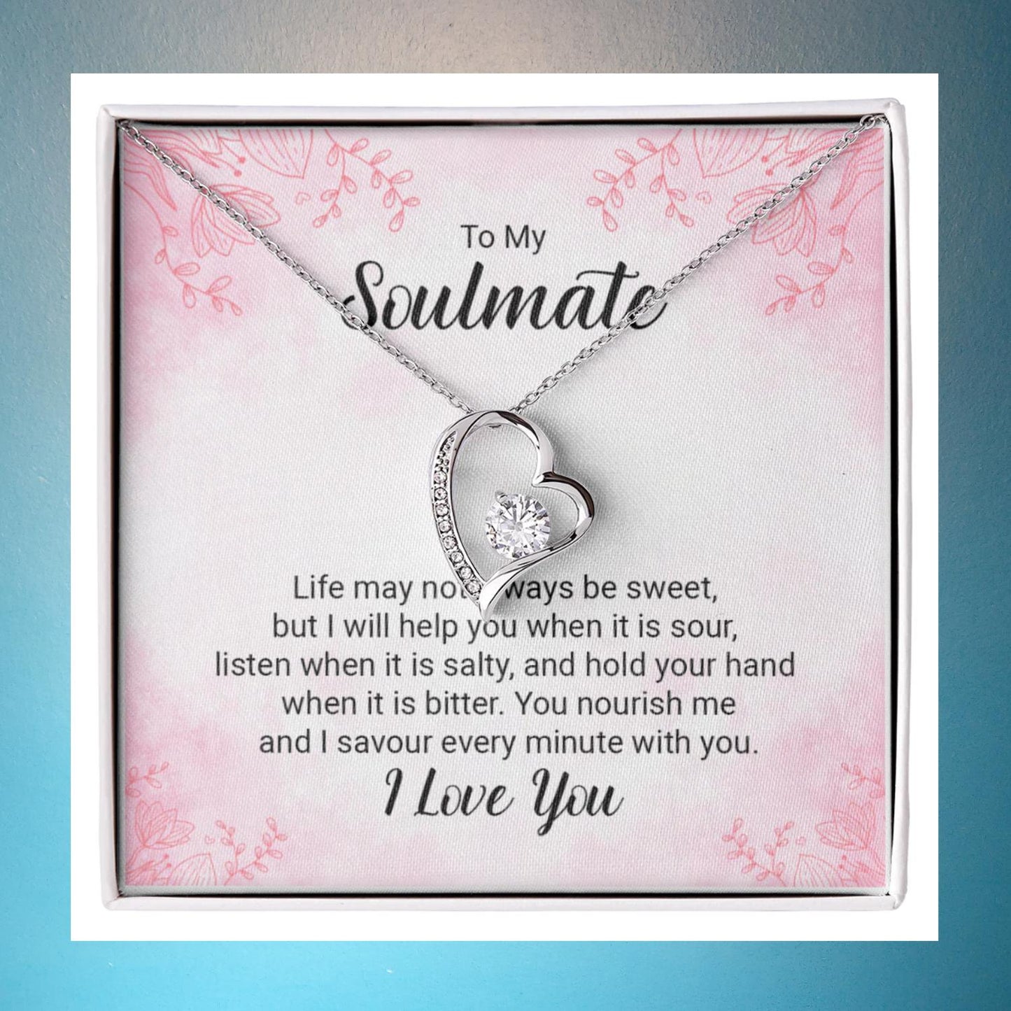 To my Soulmate - Massage Card Necklace