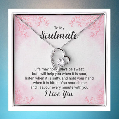 To my Soulmate - Massage Card Necklace