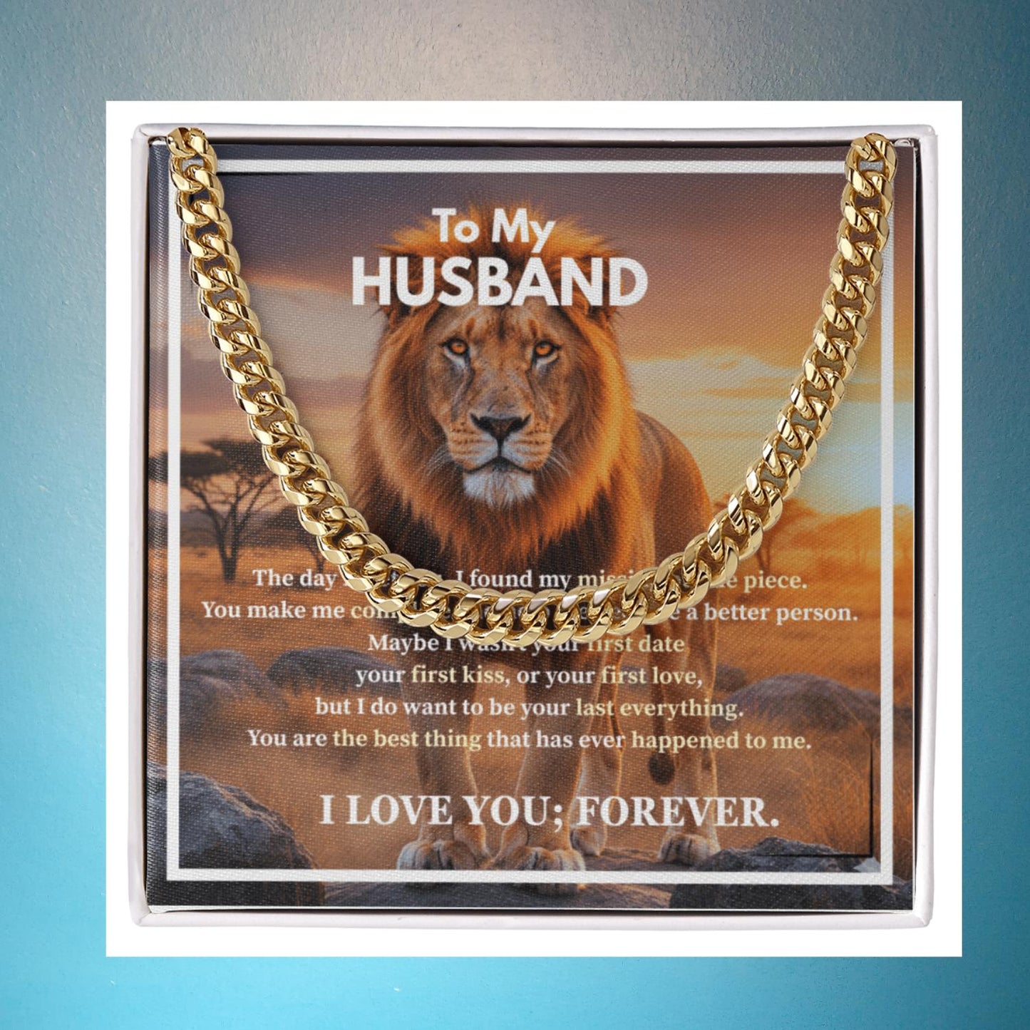 To My Husband - Massage Card Necklace