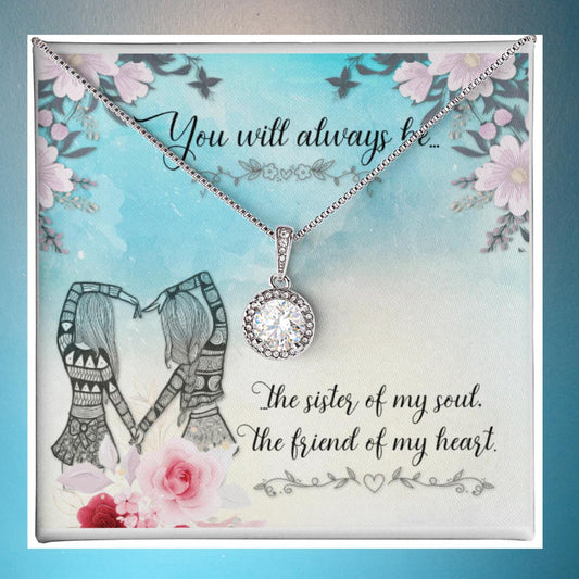 Sister - Eternal Hope Massage card Necklace