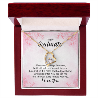 To my Soulmate Massage Card Necklace