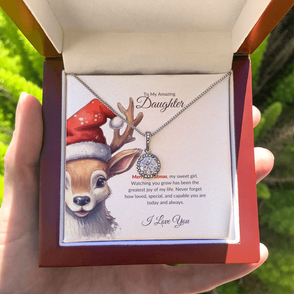 To My Daughter – Merry Christmas Necklace