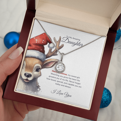 To My Daughter – Merry Christmas Necklace