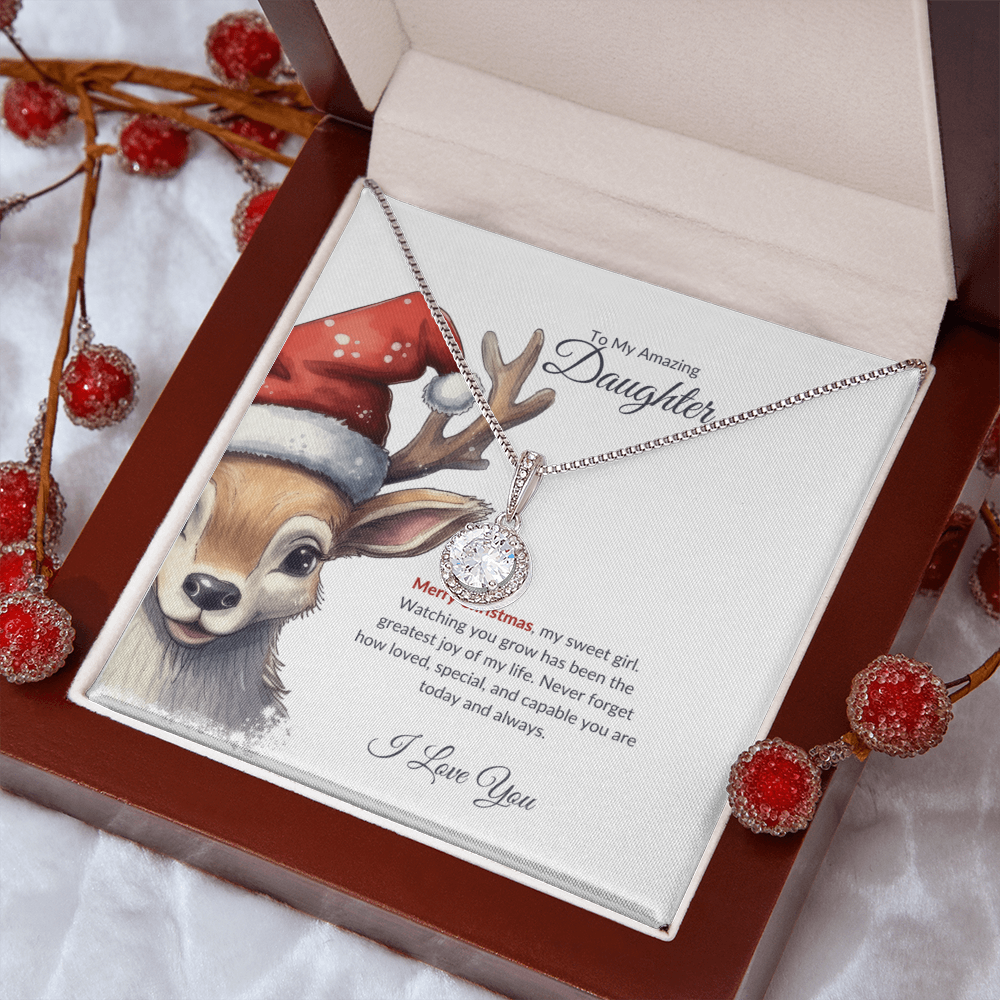 To My Daughter – Merry Christmas Necklace