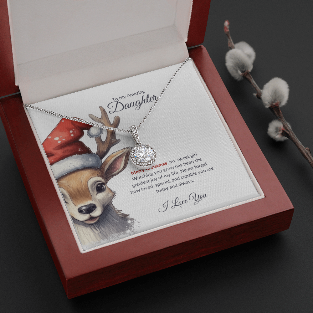 To My Daughter – Merry Christmas Necklace