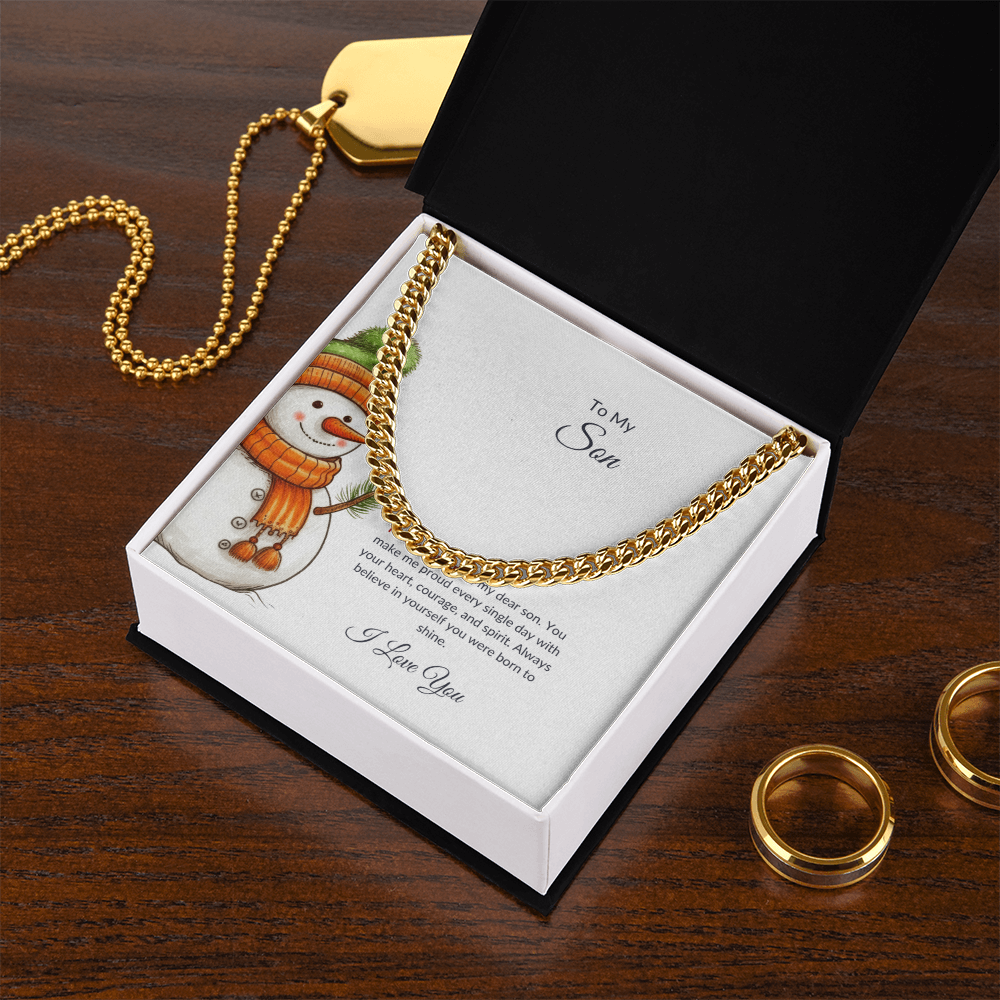 To My Son – Merry Christmas Chain Necklace