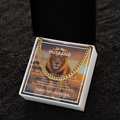 To My Husband Massage Card Necklace