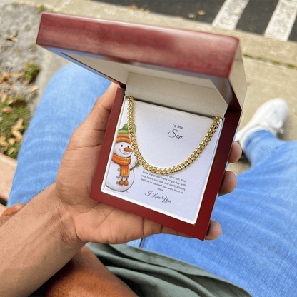 To My Son – Merry Christmas Chain Necklace