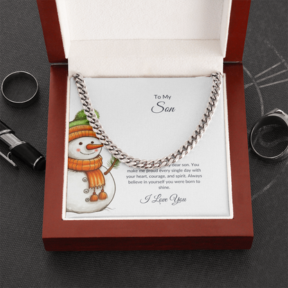 To My Son – Merry Christmas Chain Necklace