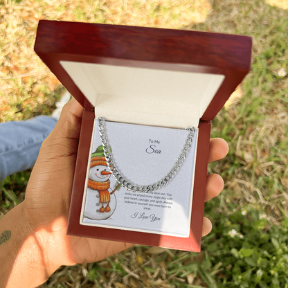 To My Son – Merry Christmas Chain Necklace