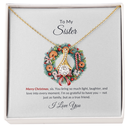 To My Sister – Merry Christmas Necklace