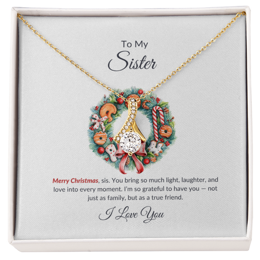 To My Sister – Merry Christmas Necklace