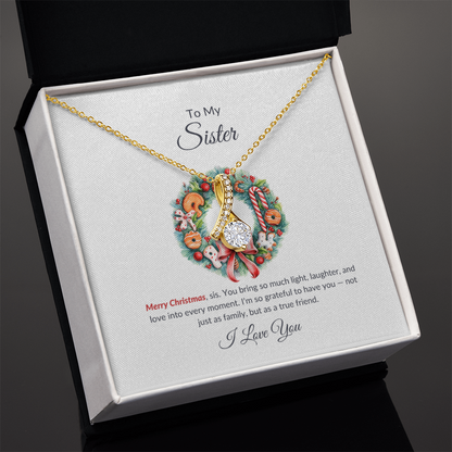 To My Sister – Merry Christmas Necklace