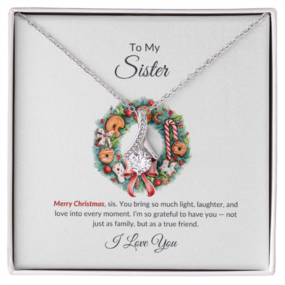 To My Sister – Merry Christmas Necklace