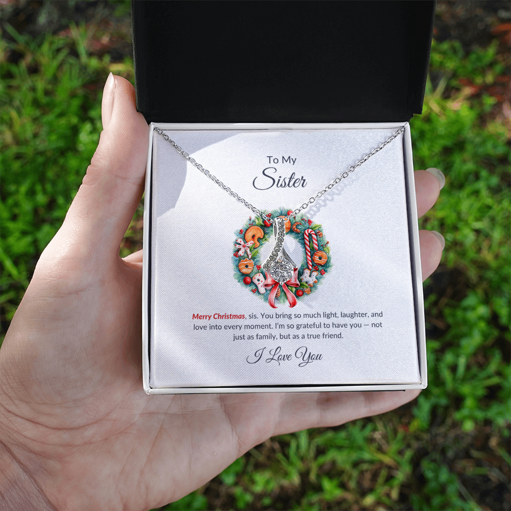 To My Sister – Merry Christmas Necklace