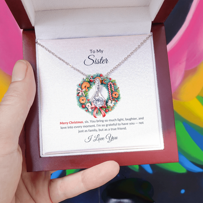 To My Sister – Merry Christmas Necklace