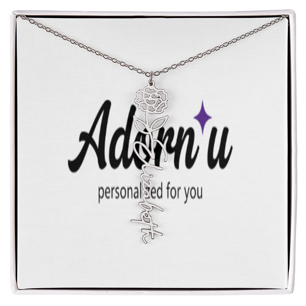 Flower Name Necklace