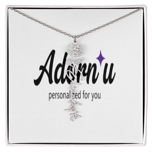 Flower Name Necklace