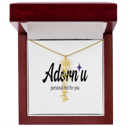 Flower Name Necklace