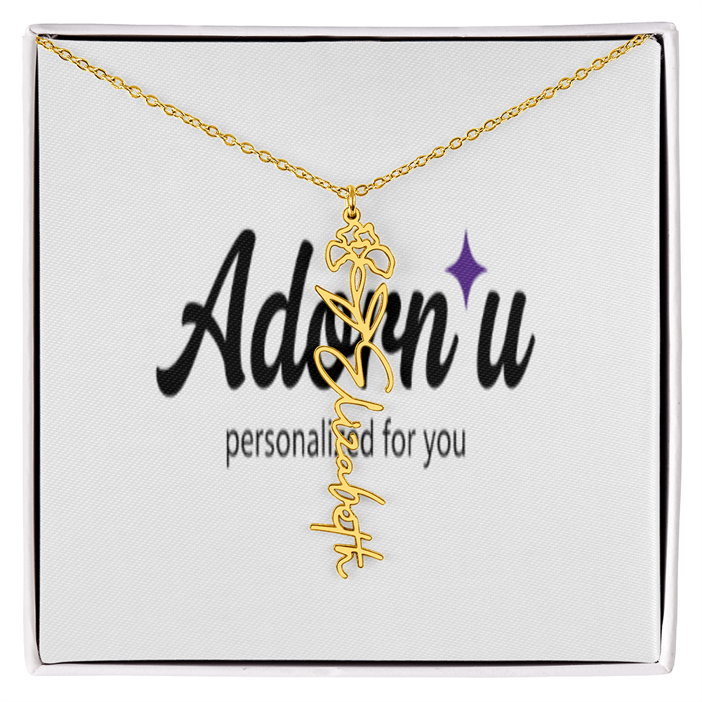 Flower Name Necklace