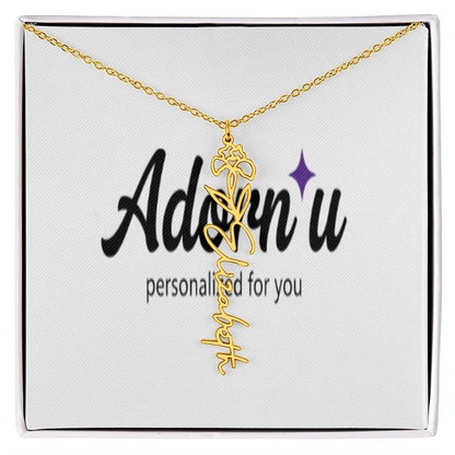 Flower Name Necklace