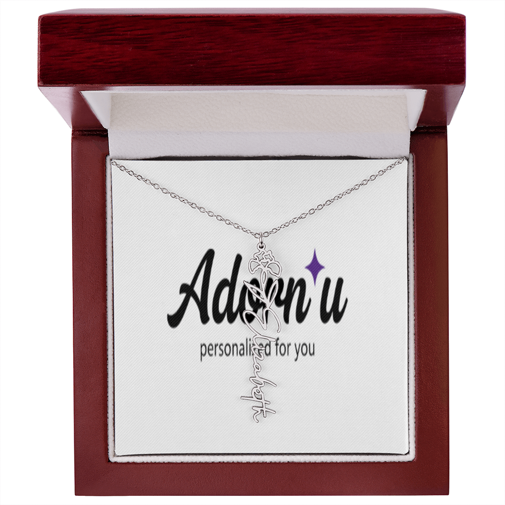 Flower Name Necklace