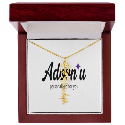 Flower Name Necklace