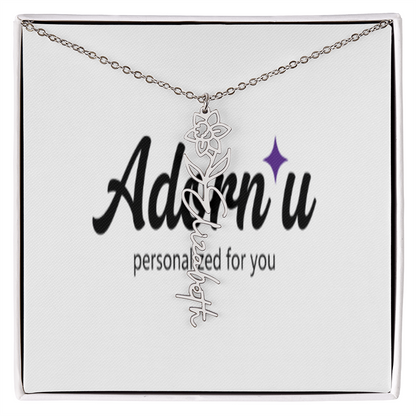 Flower Name Necklace