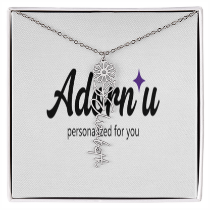 Flower Name Necklace