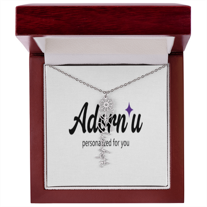 Flower Name Necklace