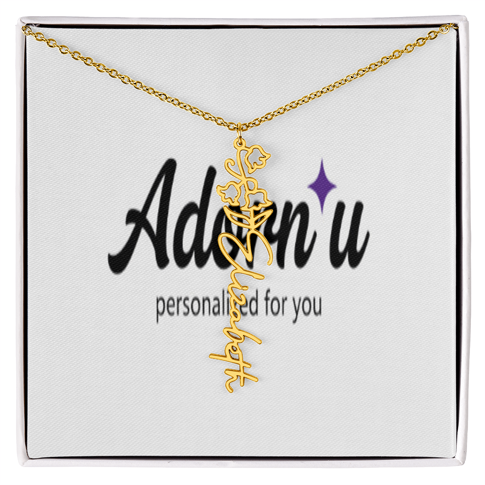 Flower Name Necklace