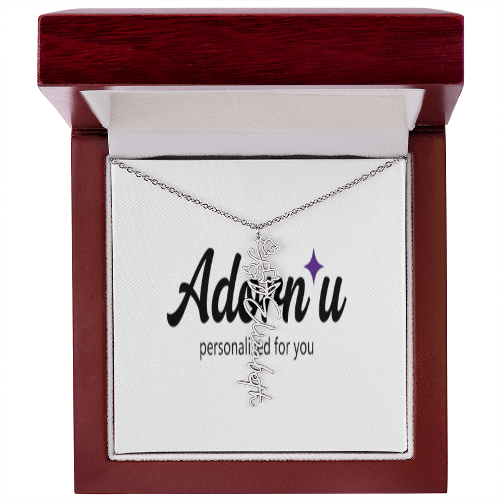 Flower Name Necklace