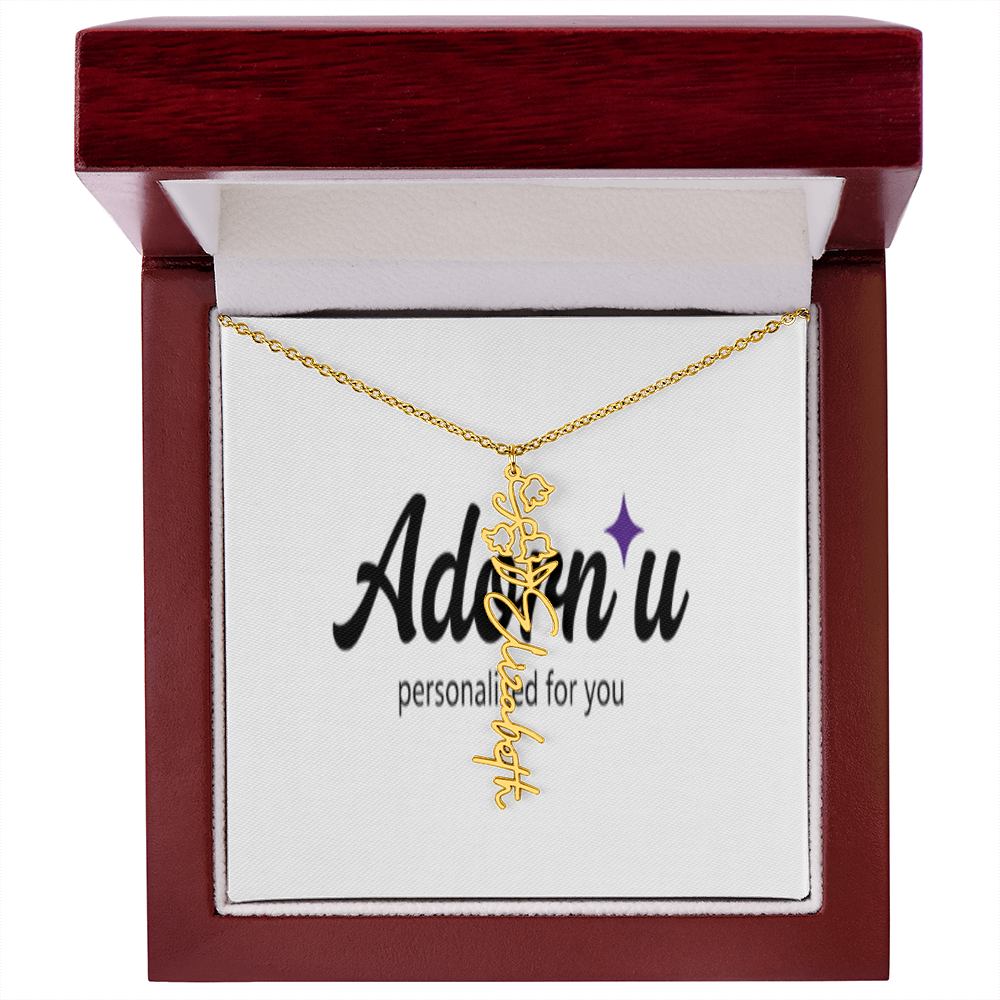 Flower Name Necklace