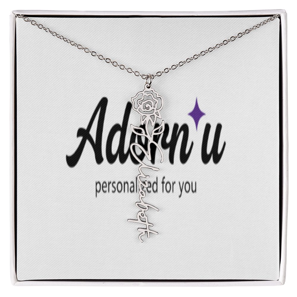 Flower Name Necklace