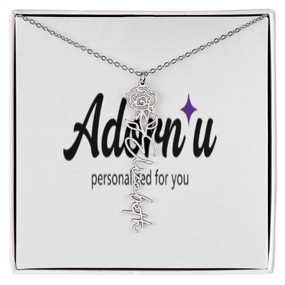 Flower Name Necklace