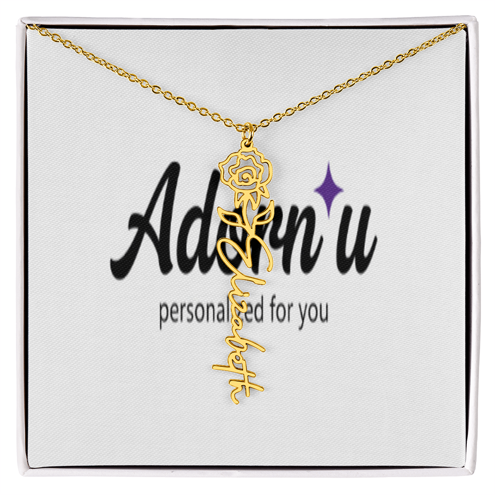 Flower Name Necklace