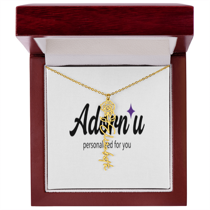 Flower Name Necklace