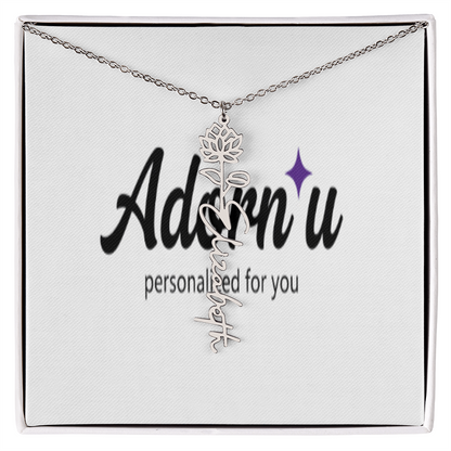 Flower Name Necklace