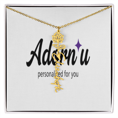 Flower Name Necklace