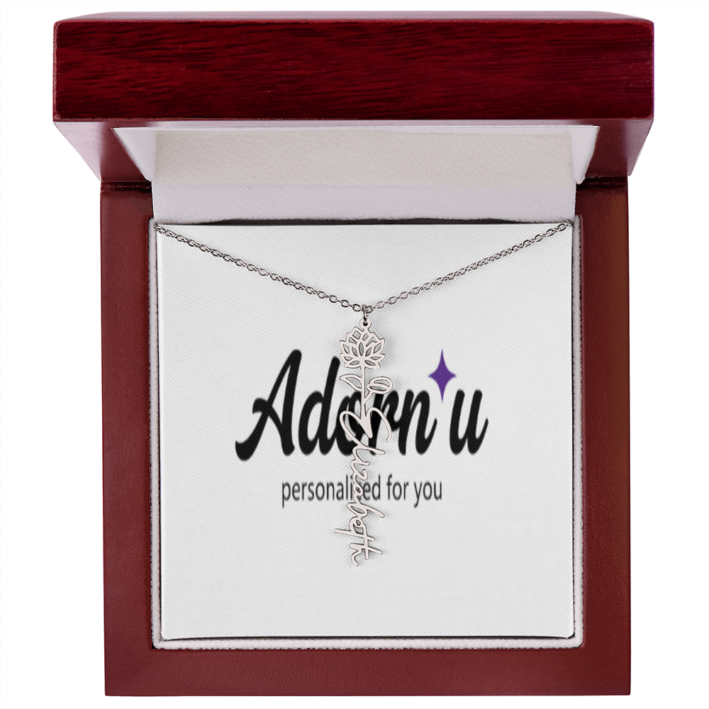 Flower Name Necklace