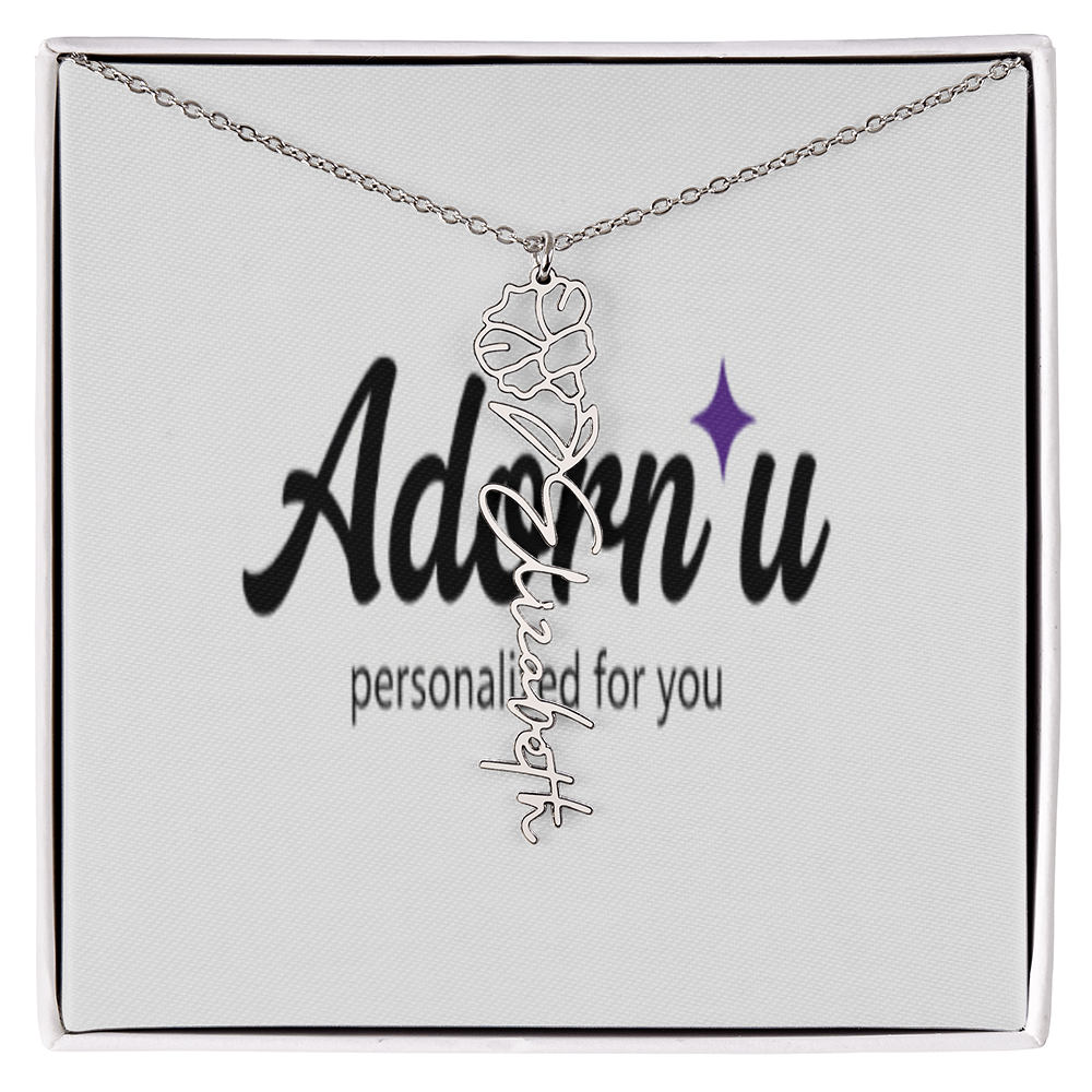 Flower Name Necklace