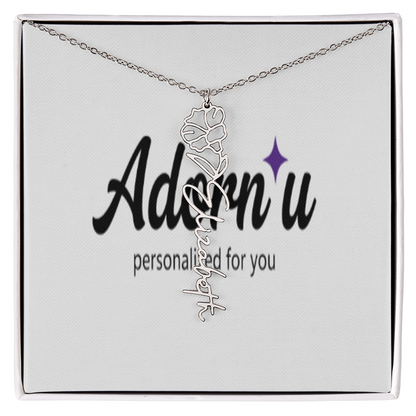 Flower Name Necklace