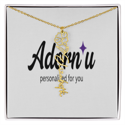 Flower Name Necklace