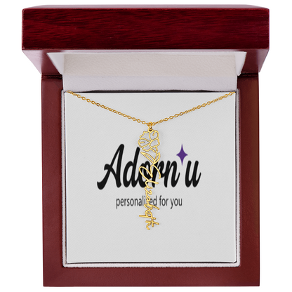 Flower Name Necklace