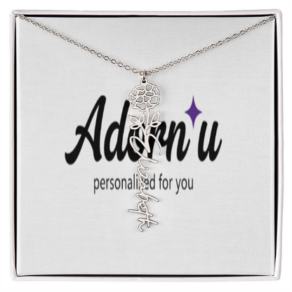 Flower Name Necklace