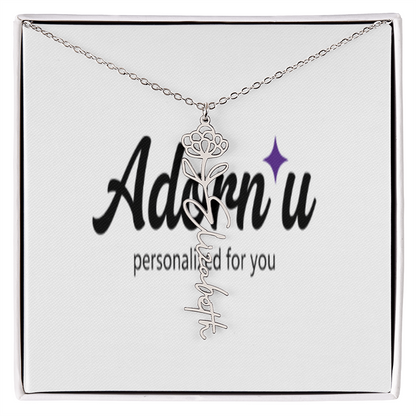 Flower Name Necklace