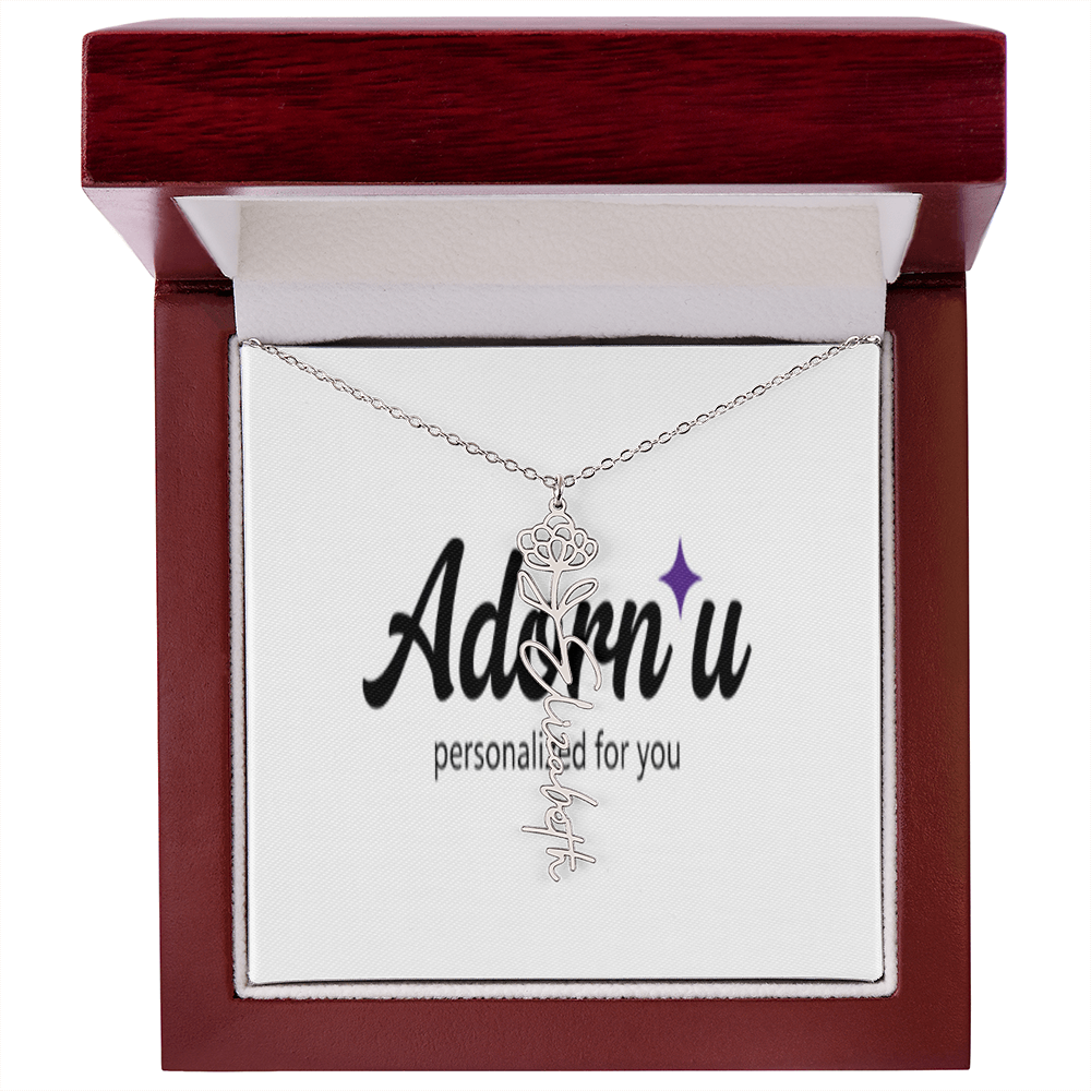 Flower Name Necklace