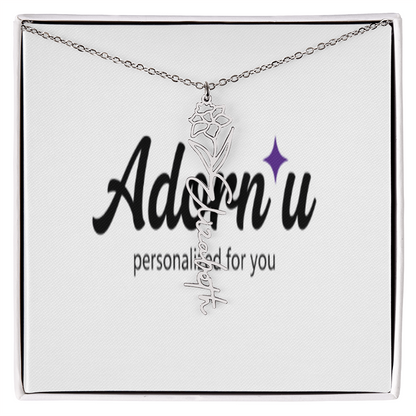 Flower Name Necklace